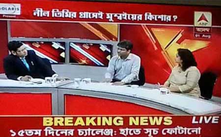 ISOEH director, Sandeep Sengupta took part in the discussion on BLUE WHALE CHALLENGE DEATH GAME on ABP Ananda