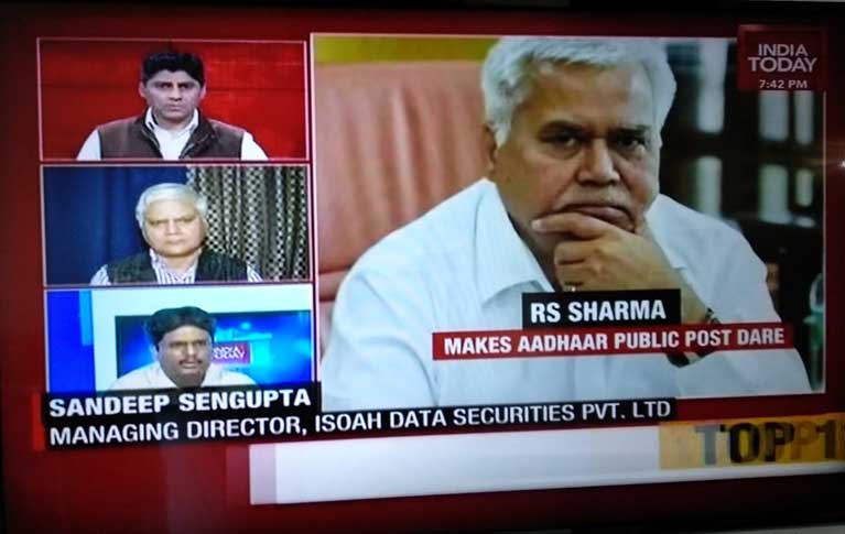 ISOEH  Director Sandeep Sengupta participating in the panel discussion on India Today