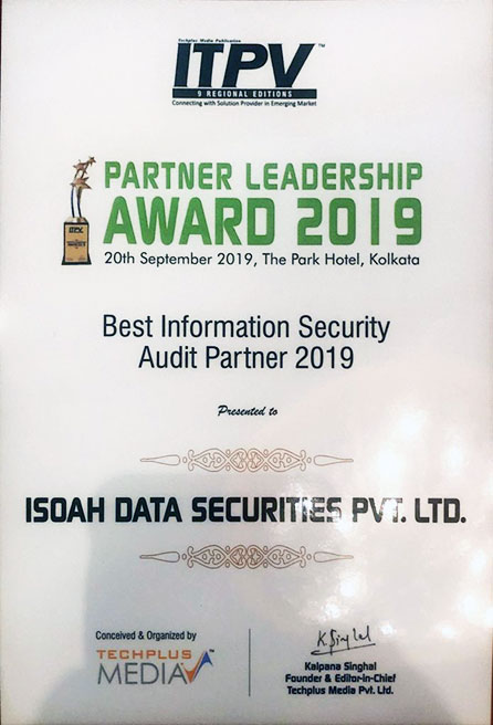 ISOAH got the award for best Auditor Firm in East India by ITPV media & TechPlus Media - ITVARNEWS