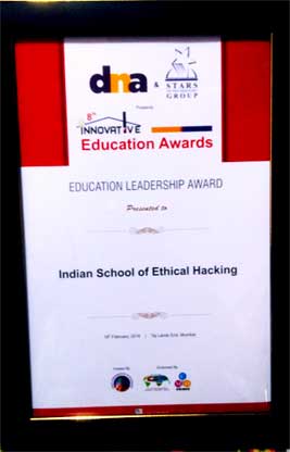 Leadership in Education 2016 -  Award from DNA (Mumbai)