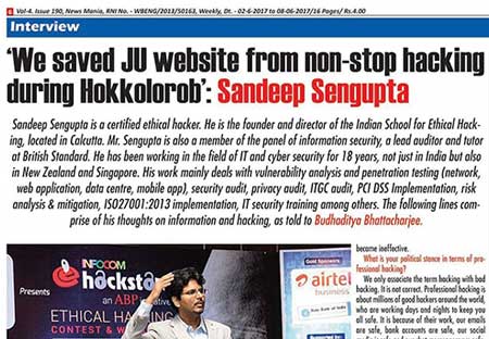 Mr. Sandeep Sengupta interviewed by News Mania Newspaper
